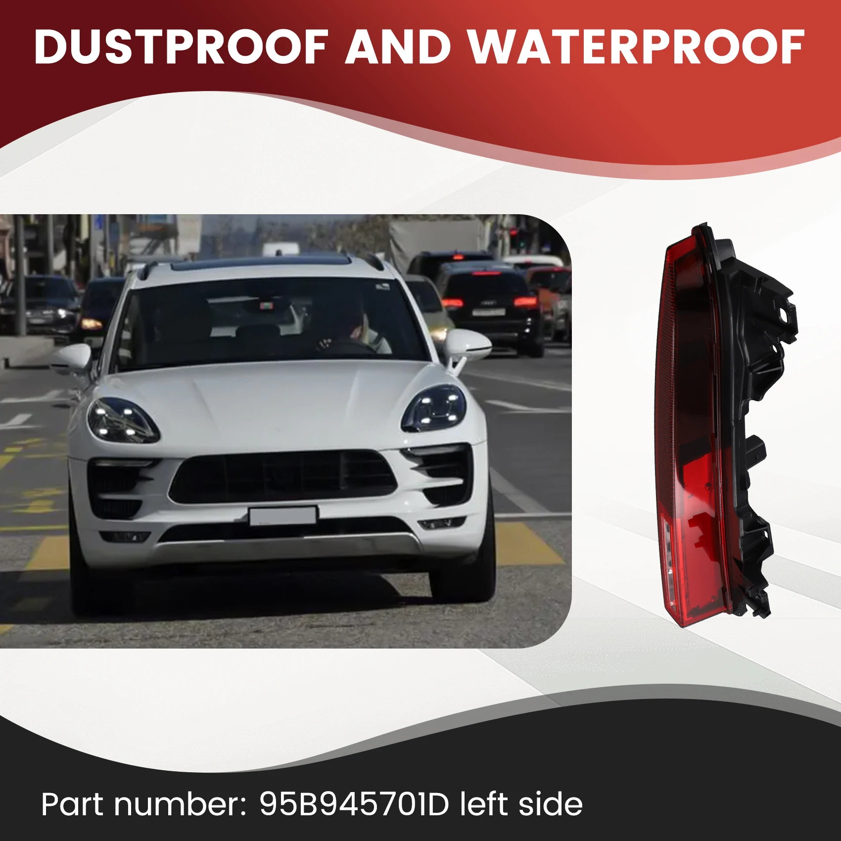 Macan 95B용 Classy-Car 리어 범퍼 리플렉터 리어 범퍼 라이트. 3 2022-2024