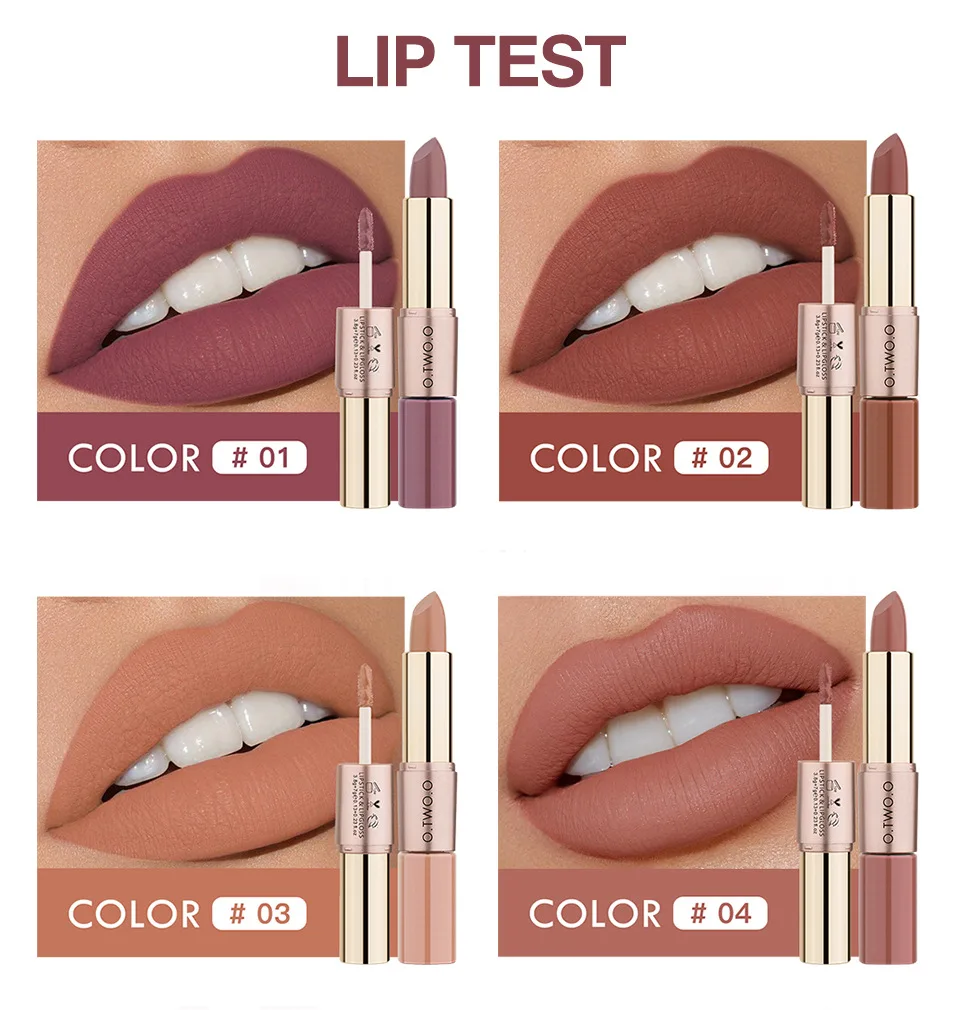 Wasserfester 2 In 1matter Lippenstift Und Lipgloss Langhaftend_voghion.com