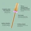 5 In 1 Tungsten Carbid Nail Drill Bits Milling Cutter For Remove Nail Polish UV Gel Tapered Safety End Cut Manicure Tools Golden 5