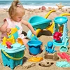 Kids Beach Toys Kit Summer Digging Sand Toys Tool Set Water Toys Sand Bucket Pit Tool Sandbox Outdoor Toys For Children Boy Girl 2
