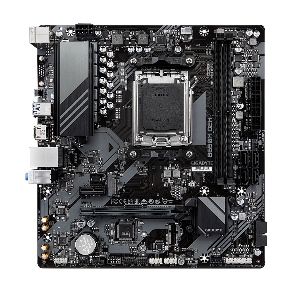 GIGABYTE GA B650M D2H + AMD R7 7700 CPU AM5/ B650M, 3 년 보증, DDR5/ PCIe 4.0 M.2/ 2.5GbE LAN/마더보드, 신제품