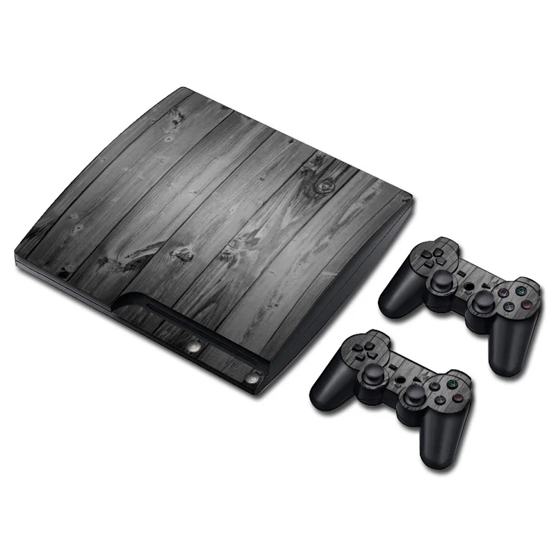 Wood Skin Sticker for Ps3 Slim Consol 2 Matching Ps3 Controller Stickers TN-P3Slim-1182