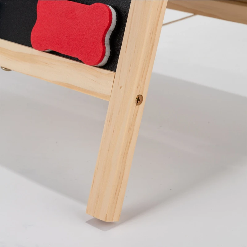 Wooden Double-Sided Foldable Easel Blackboard and magnetic white board 6