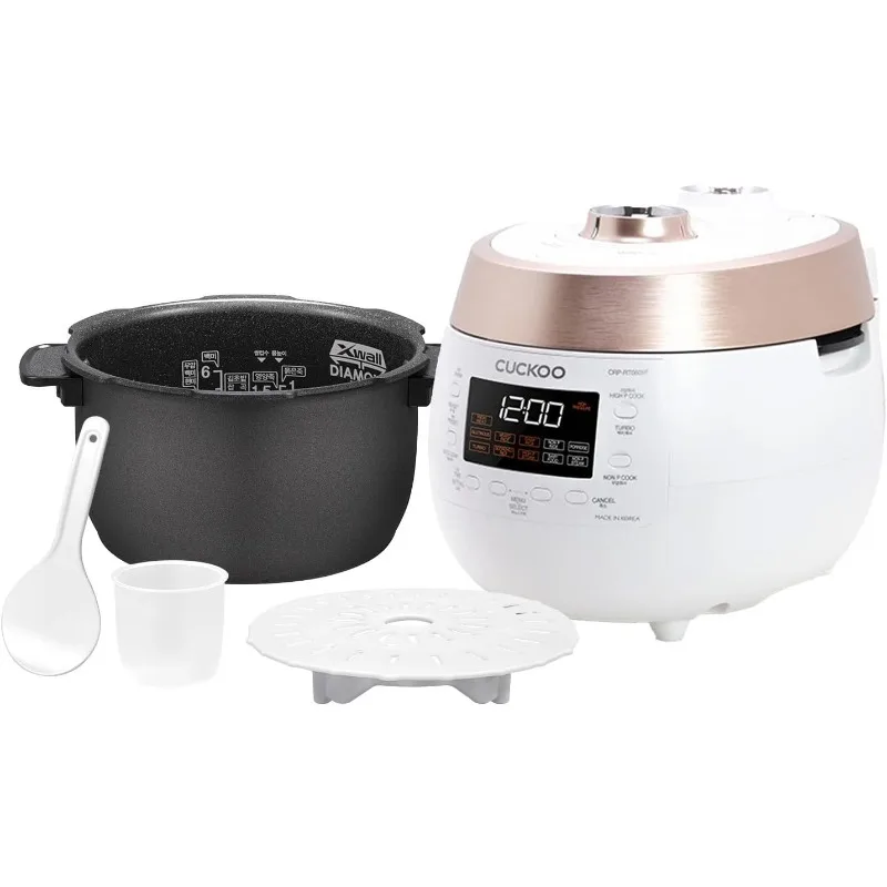 

CUCKOO CRP-RT0609FW 6 Cup (Uncooked) & 12 Cup (Cooked) Small Twin Pressure Plate Rice Cooker & Warmer with Premium Nonstick