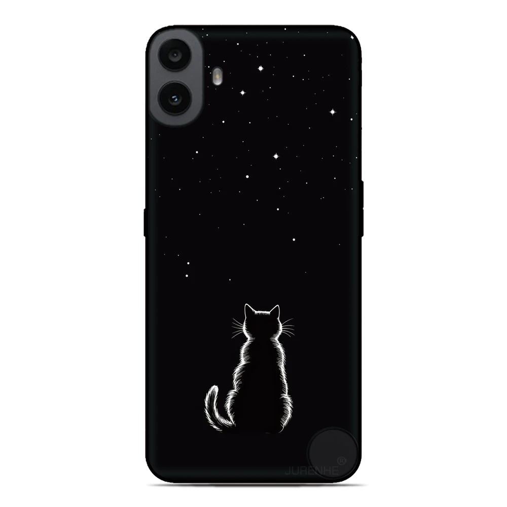 Sleek Black Cat Design Phone Case