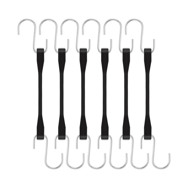 후크가 있는 A55F-고무 코드 6인치, 고무 번지 코드 트럭, 밴용 S 후크가 있는 헤비 듀티 야외 고무 타이 다운 스트랩