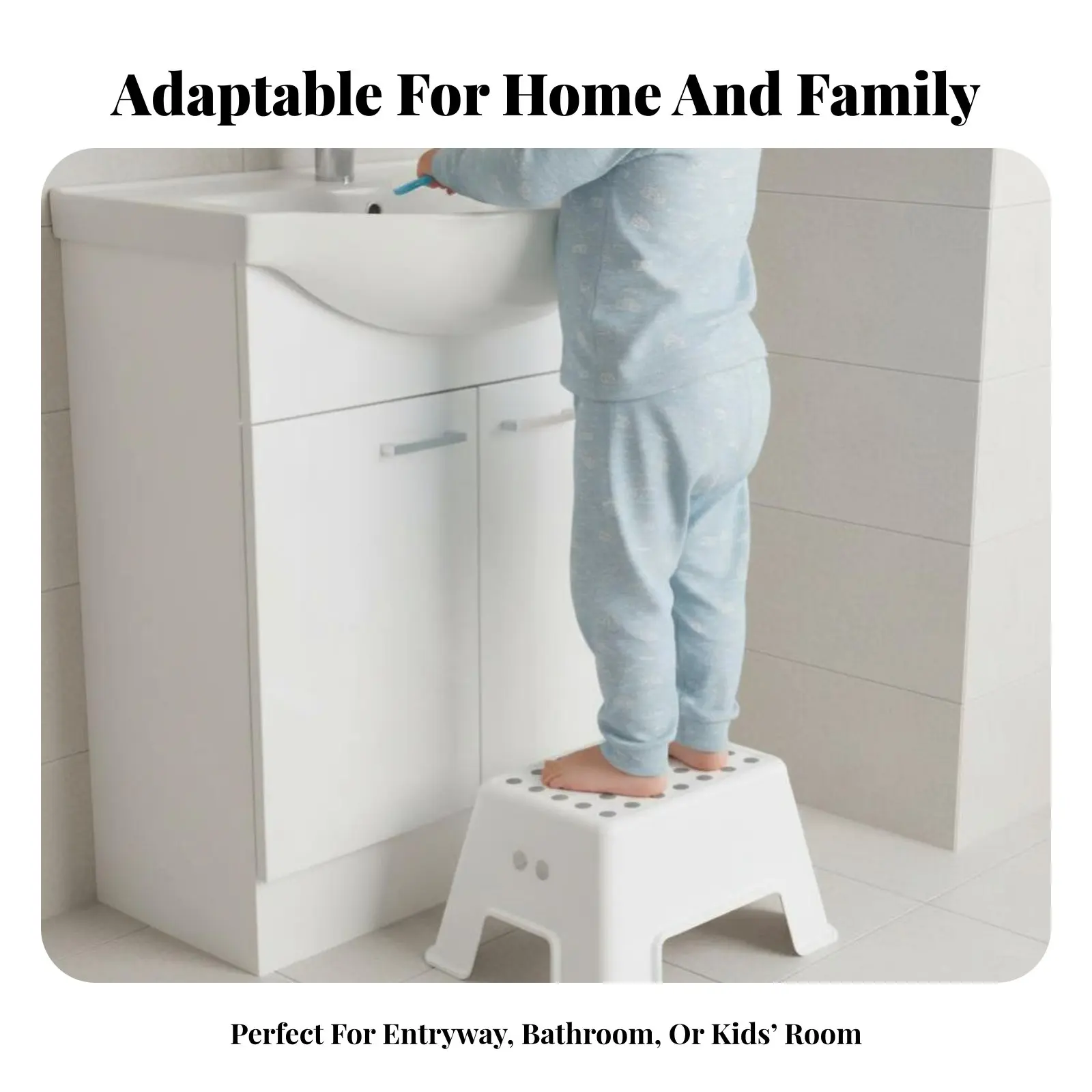 미끄럼 방지 발판, 낮은 발판, 높이 조절 가능한 베이스, 어린이, 아이들, 욕실, 거실, 주방용 휴대 가능 발판