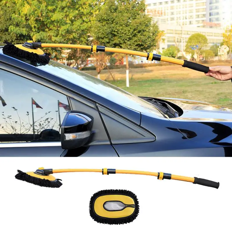 

Телескопическая щетка для мытья автомобиля, Швабра для мытья автомобиля, щетка для мытья, телескопическая швабра с длинной ручкой, шенилловая щетка, мягкая щетка для мытья автомобиля