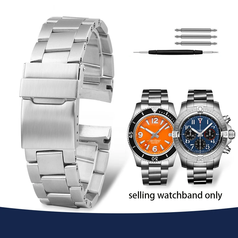 Cinturino In Acciaio Fine Per Cinturino Breitling Cinturino In Acciaio Super Ocean Fine Catena Challenger Avenger Cintura In Acciaio Maschile Braccial