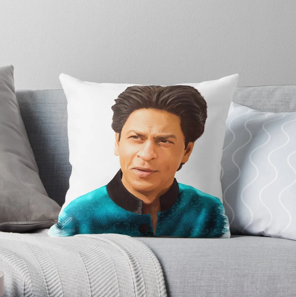 Shah Rukh Khan Digital Painting Throw Pillow Cushions Home Decor