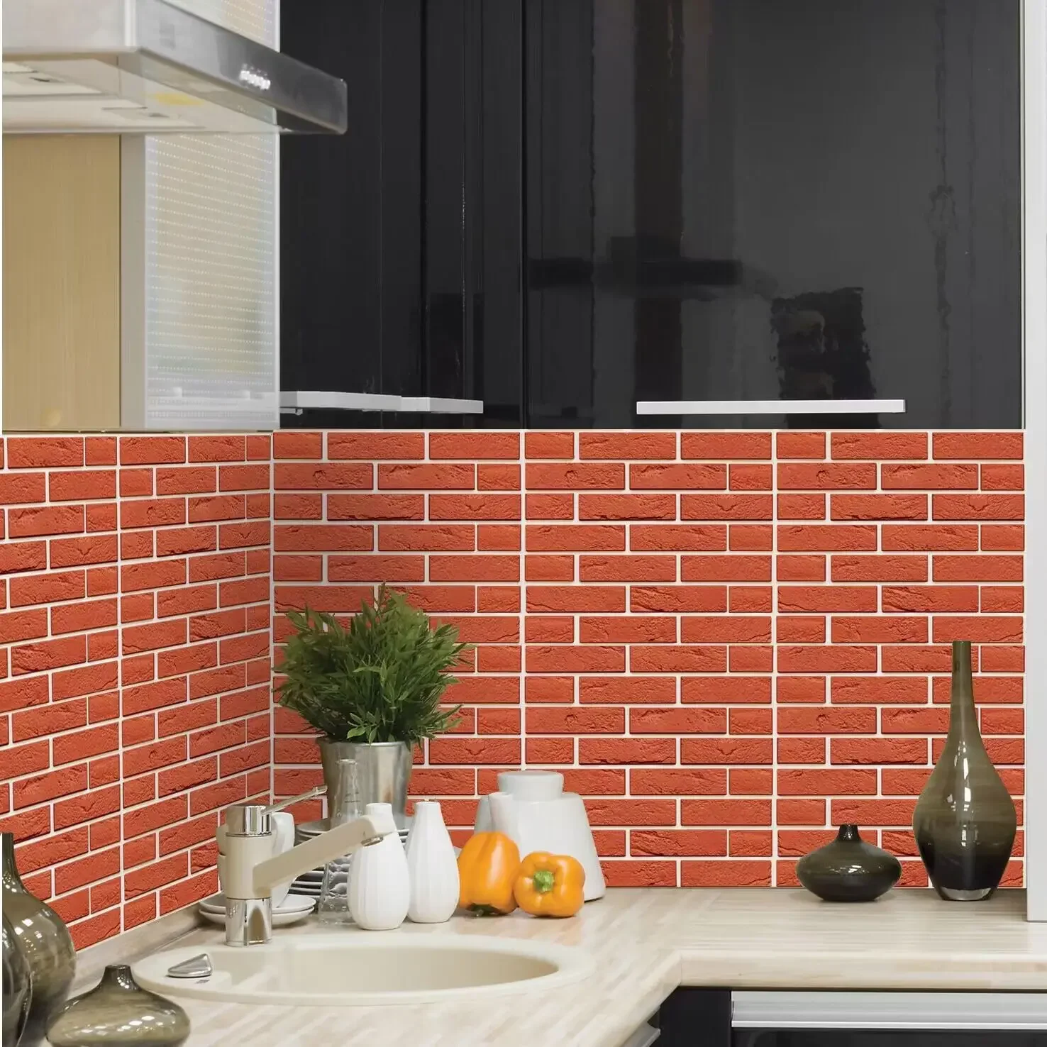 

Waterproof Self-adhesive 3D Stone Pattern Wall Sticker Decorative Brick Wallpaper Kitchen Living Room Home Decoration With