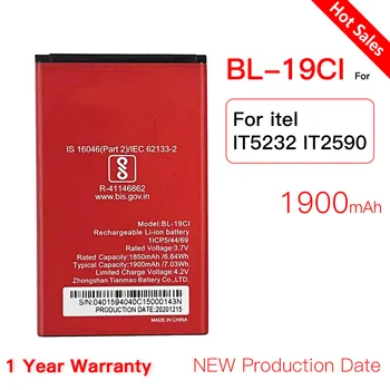 Nuova batteria originale 1900mAh BL-19CI batteria Per itel it5232 it2590 BL 19CI batterie per telefoni cellulari Batteria