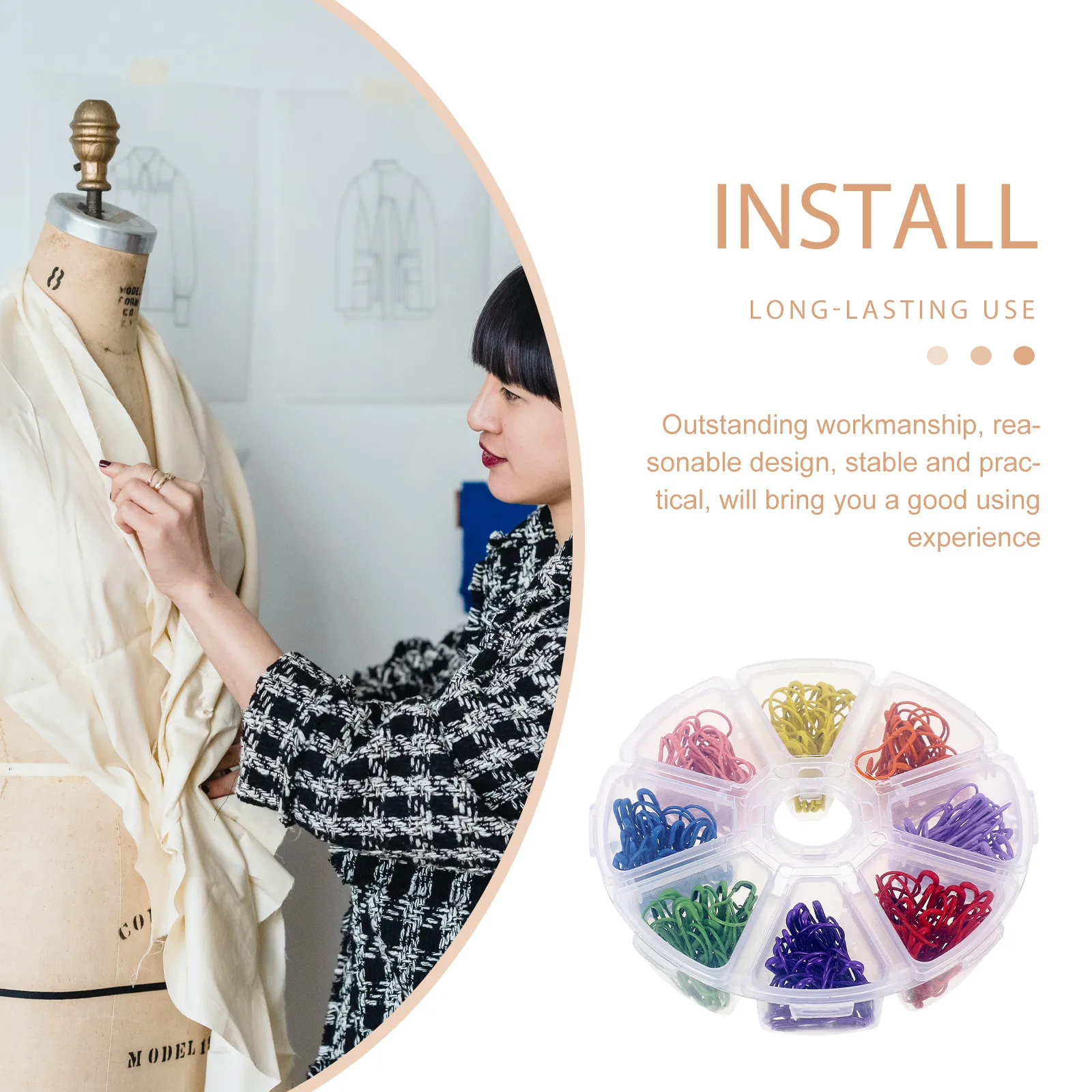 320Pcs 조롱박 모양의 안전 핀 금속 클립 의류 태그 고정 DIY 액세서리 공예 전구 핀 의류 태그 고정