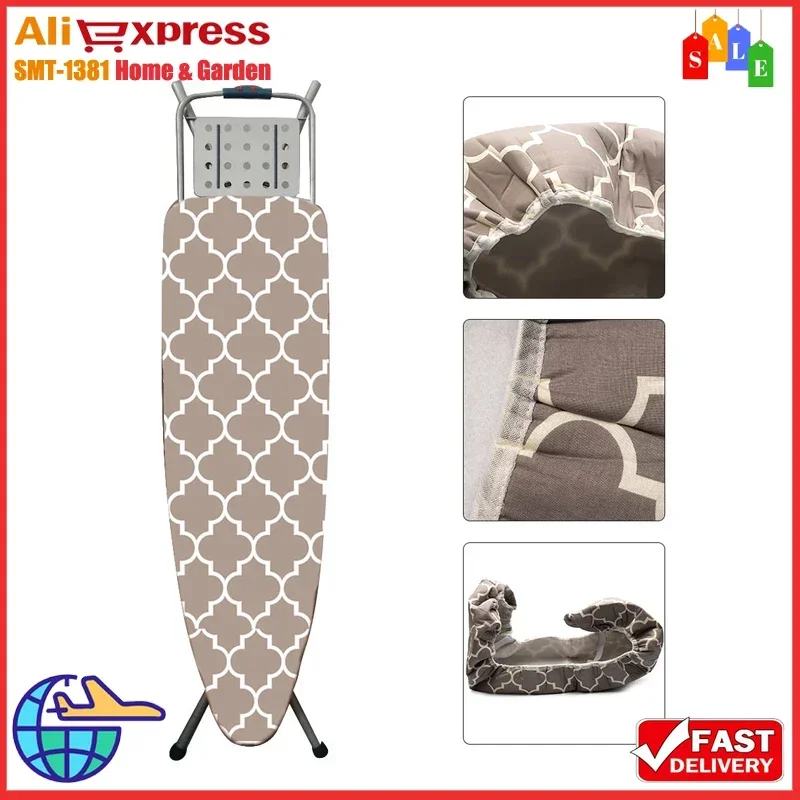 Universal Ironing Board Cover Pad Replacement Scorch Stain Resistant Thick Padding Elasticized Edges ironing board cover