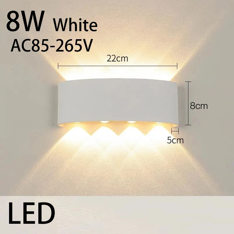 LED Wall Lamp Sconce 4/6/8W Led Light Up Down Lighting Fixture Waterproof IP65 Outdoor Indoor Bedroom Home Garden Lamp Dector wall hanging lights Wall Lamps