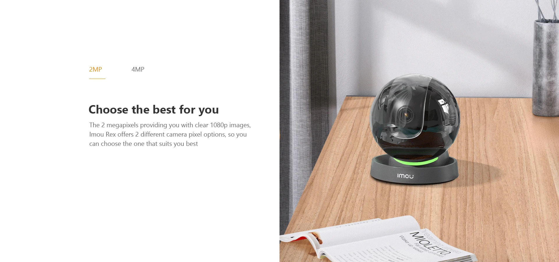 IMOU Rex 4MP Wifi IP Camera Home Security 360 Camera AI Human Detection