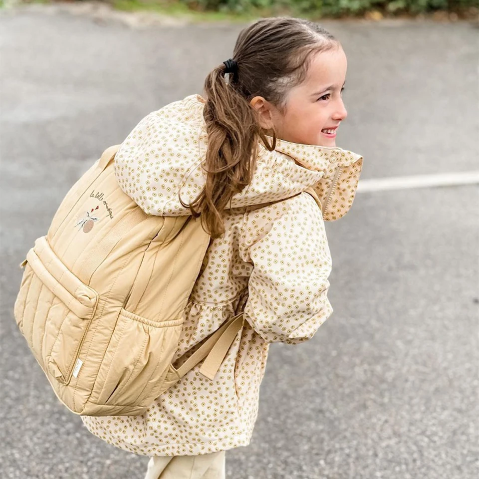 KS Brand Mommy Bag Travel Children Kid Cherry Backpack Primary Schoolbag Baby Waterproof Print Kindergarten Bags Boys Girls Gift 2