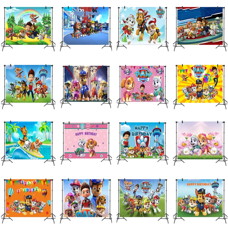 Виниловый фон с изображением собачки из м/ф Щенячий патруль 125*80 | Игрушки и хобби