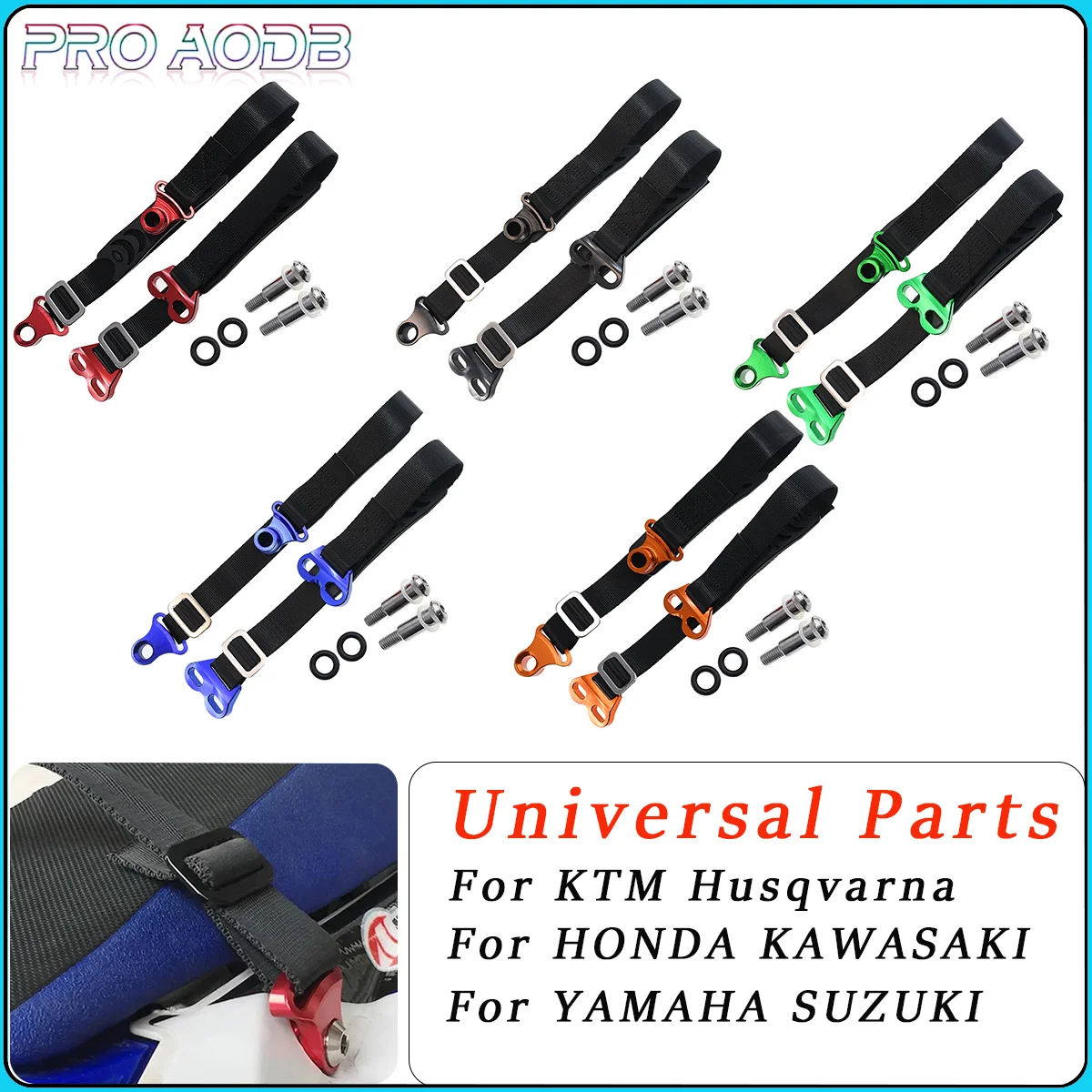 Motocross CNC Aluminum Rescue Traction Strap Pull Sling Belt For HONDA 150R 250R 250RX 250X 450L 450R 450RX 450X