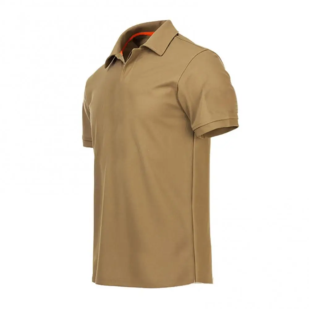 

Футболка мужская с отложным воротником, Повседневная рубашка на пуговицах, с коротким рукавом, на лето