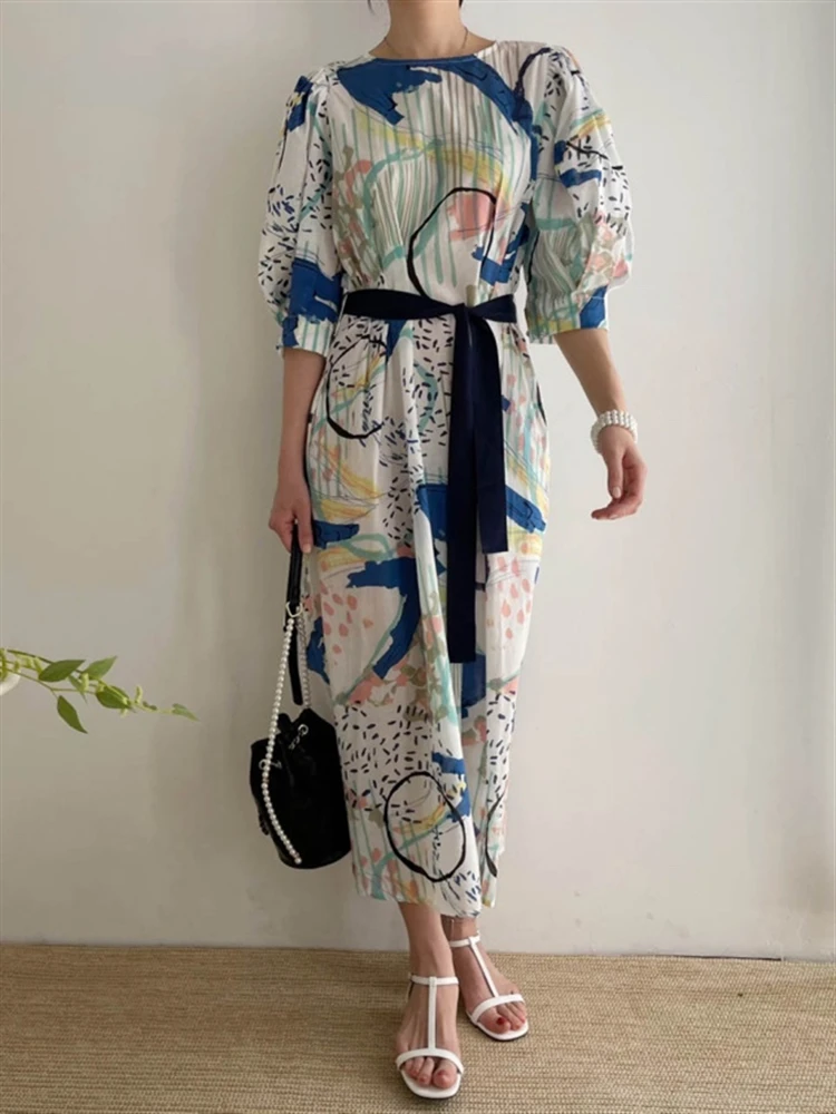 

Print Floral Robe Femme Boho Dresses for Women Loose Short Sleeve Party Elegant Spring Fall Clothes Woman Vestido Dress Female