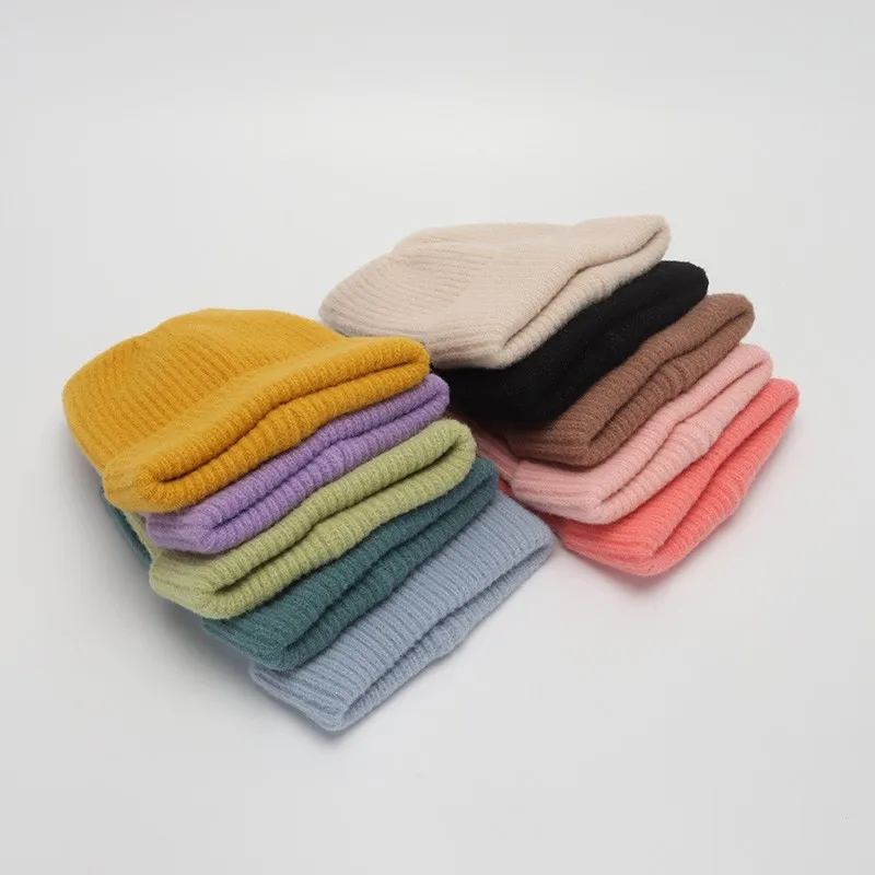 Winter Hats For Children Baby Beanies Cute Ears Cartoon Knitted Keep Warm Soft Kids Hats For Girls Boys Cold Proof Baggy Cap New