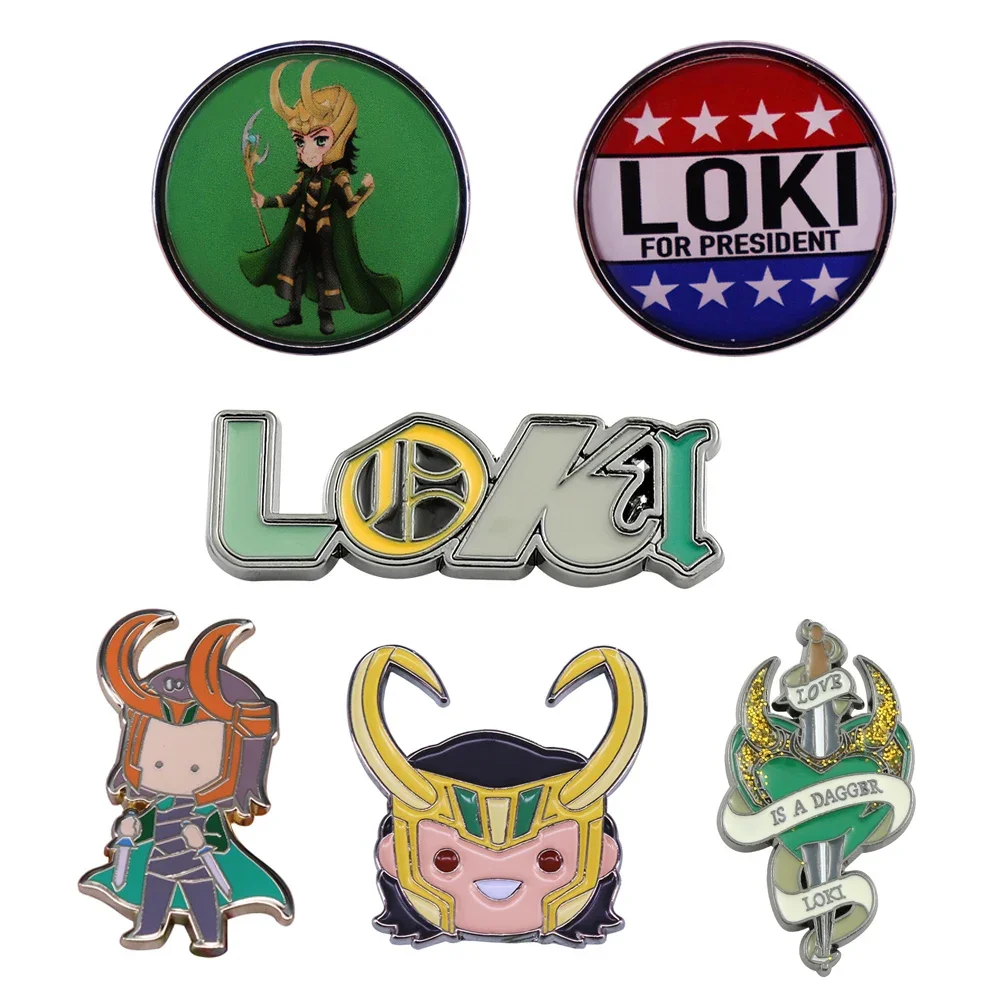 Super Classic Hero Movie Loki Enamel Pin Exquisite Lapel Brooch Badge for Film Fans Jewelry Gift Cosplay Accessories