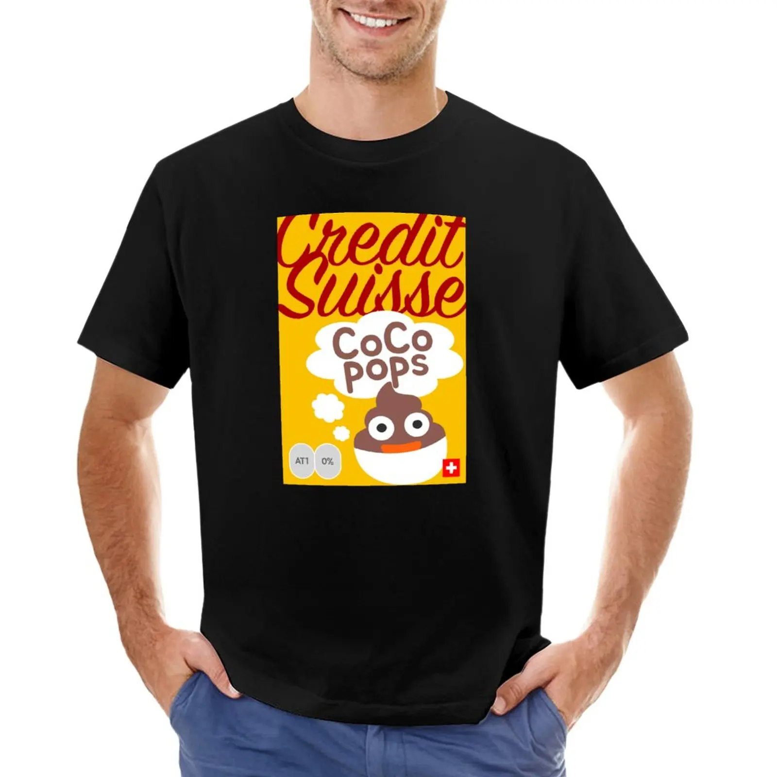 Credit Suisse Coco Pops T-Shirt Abbigliamento Vintage Abbigliamento Hippie Abbigliamento Uomo