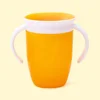 360 Degrees Can Be Rotated Baby Learning Drinking Cup with Double Handle Flip Lid Leakproof Silicone Infants Water Cups Bottle 5