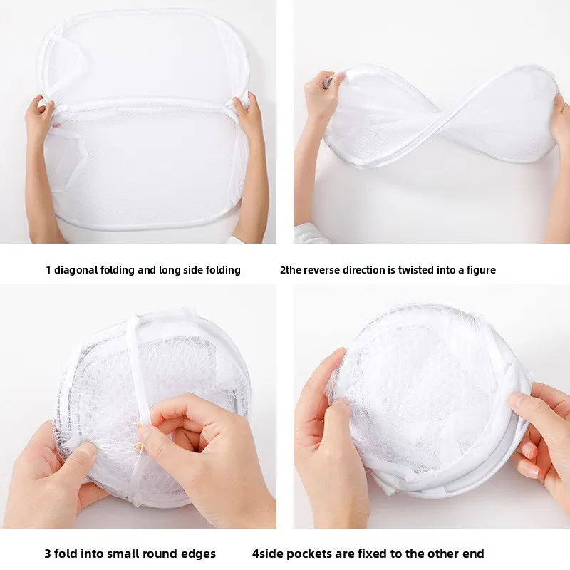 Collapsible Large Capacity Mesh Laundry Basket