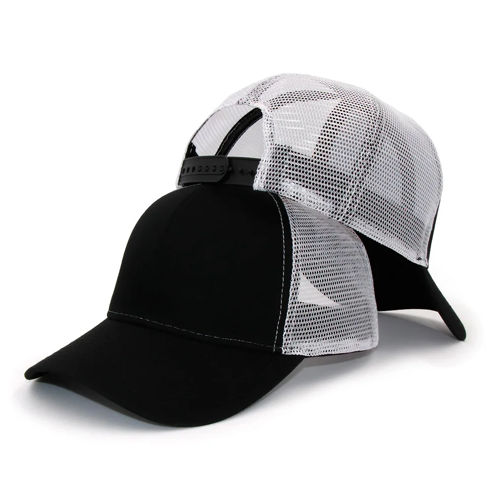 Customized Logo Print New Cotton Baseball Cap Breathable Summer Mesh Multi-color Optional Club Party Trucker Cap 2