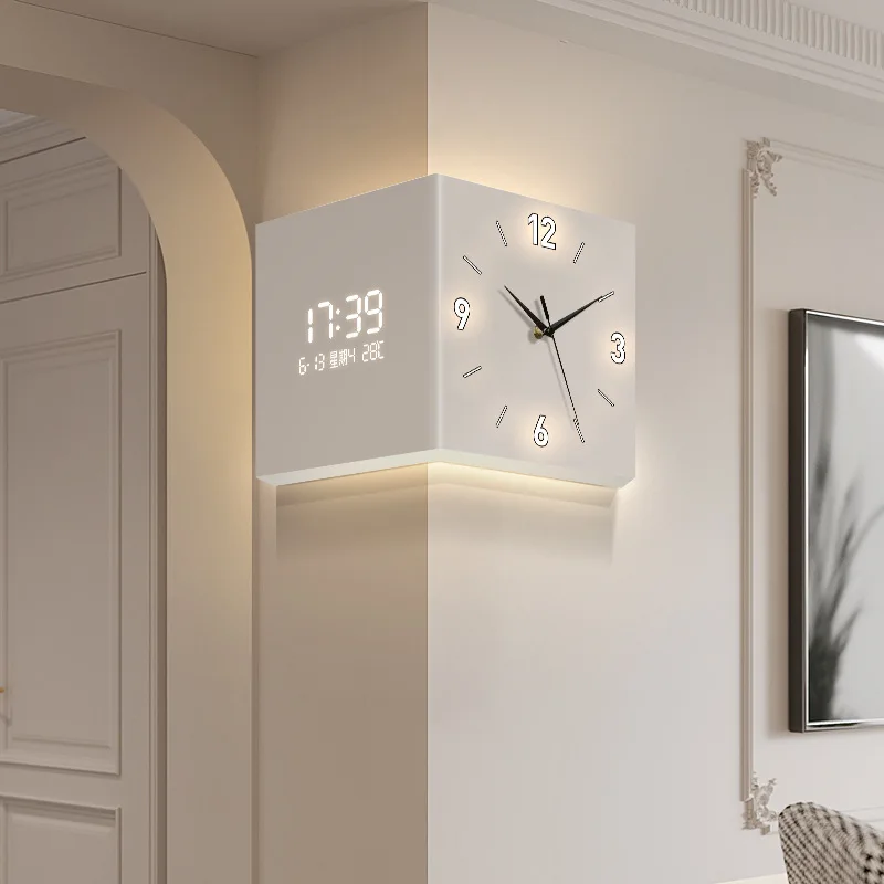 Modern Corner Digital Wall Clock 3