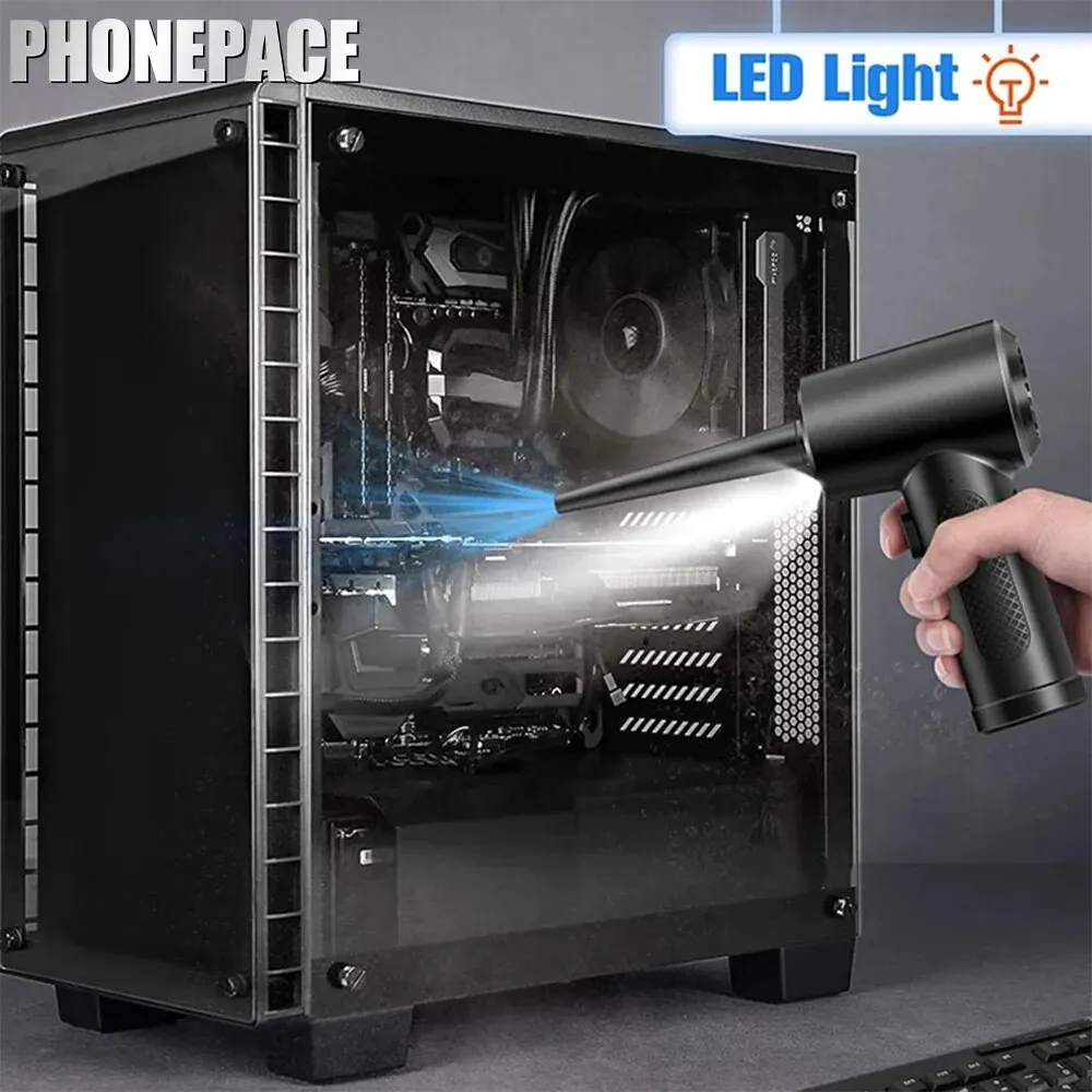 Soffiatore/Aspiratore Aria Compressa Senza Fili Lalalumi - 50000 RPM, 3 Velocità, Ricaricabile, Per PC E Tastiere - Foto 3