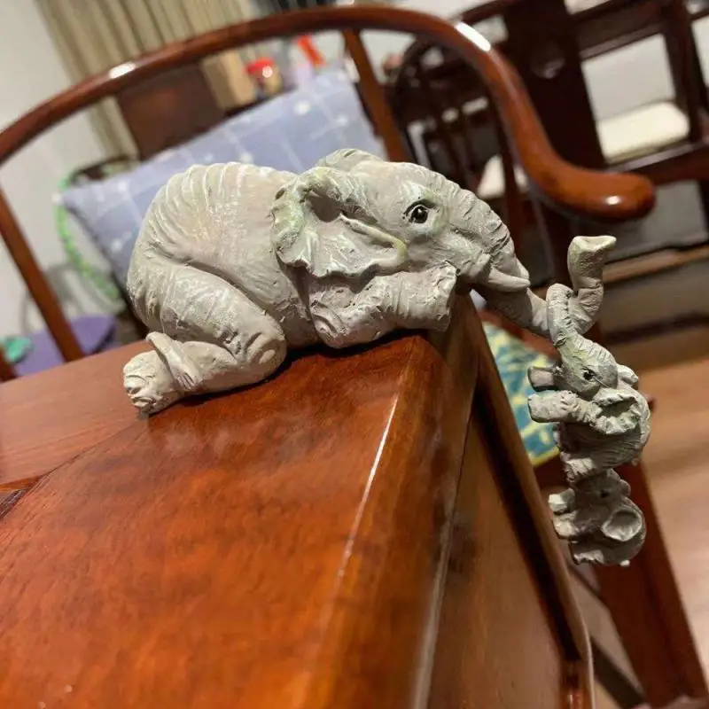 

Полимерные поделки, красивое изысканное мастерство, Высококачественная смола, идеальное украшение для дома, уникальный дизайн, слон