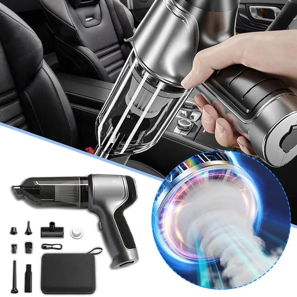 

Car Mounted Wireless Vacuum Cleaner High-power Brushless Car Dust Blowing Powerful Cleaning Machine Portable Home Appliance