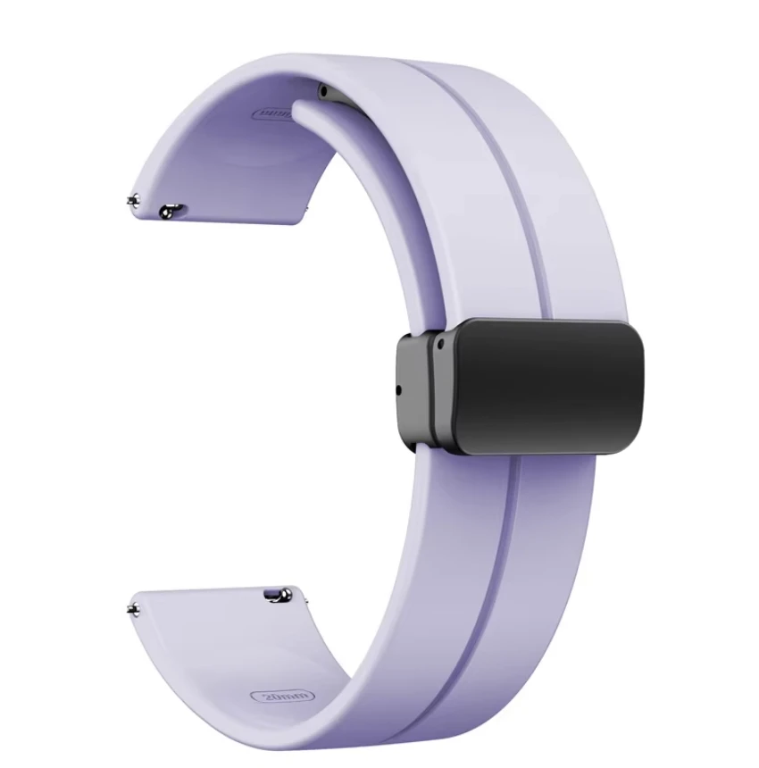 Magnetic Silicone Watch Strap, 22mm & 20mm Options, Universal Fit