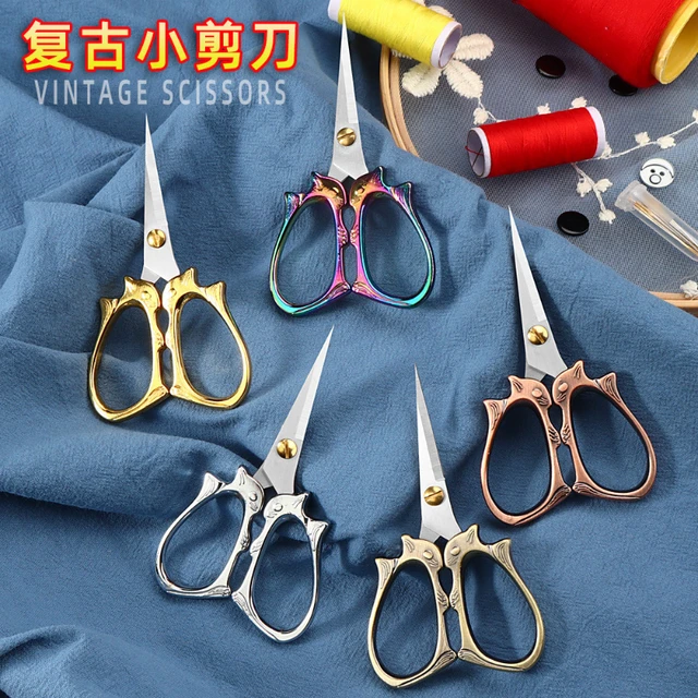 Squirrel Design Cute Golden Small Scissors for Sewing Dropshipping Center  DIY Sewing Supplies Vintage Scissors Scissors