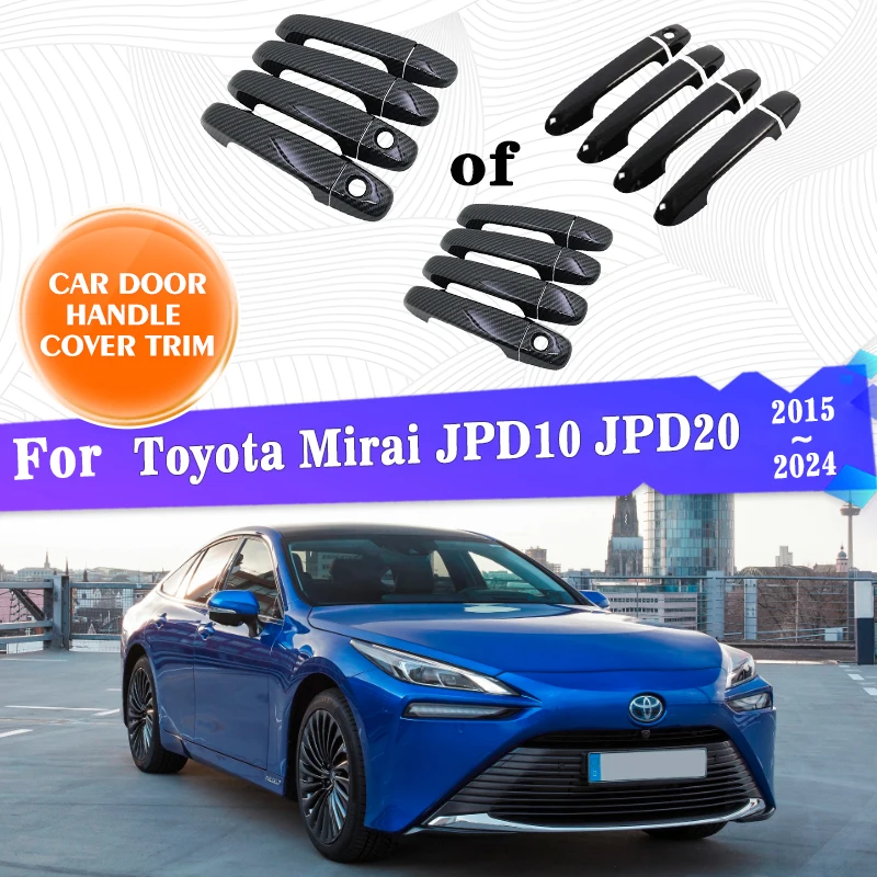 Наружная накладка на дверную ручку автомобиля, Накладка для Toyota Mirai JPD10 JPD20 2015 ~ 2024 2016 2017 2018, внешняя отделка, автомобильная наклейка, автомобильные аксессуары Наружная накладка на дверную ручку автомобиля, Накладка для Toyota Mirai JPD10 JPD20 2015 ~ 2024 2016 2017 2018, внешняя отделка, автомобильная наклейка, автомобильные аксессуары