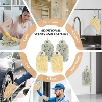 Chenille Soft Hand Towels for Home,Super Absorbent,Eco-Friendly Wipe Cloth with Hanging Loops, Kitchen and Bathroom Accessories 5
