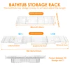 Clear Bathtub Tray Expandable Bath Shelf Over Tub Bathtub Storage Table Multifunctional Bathroom Accessories for Home Bathroom 4