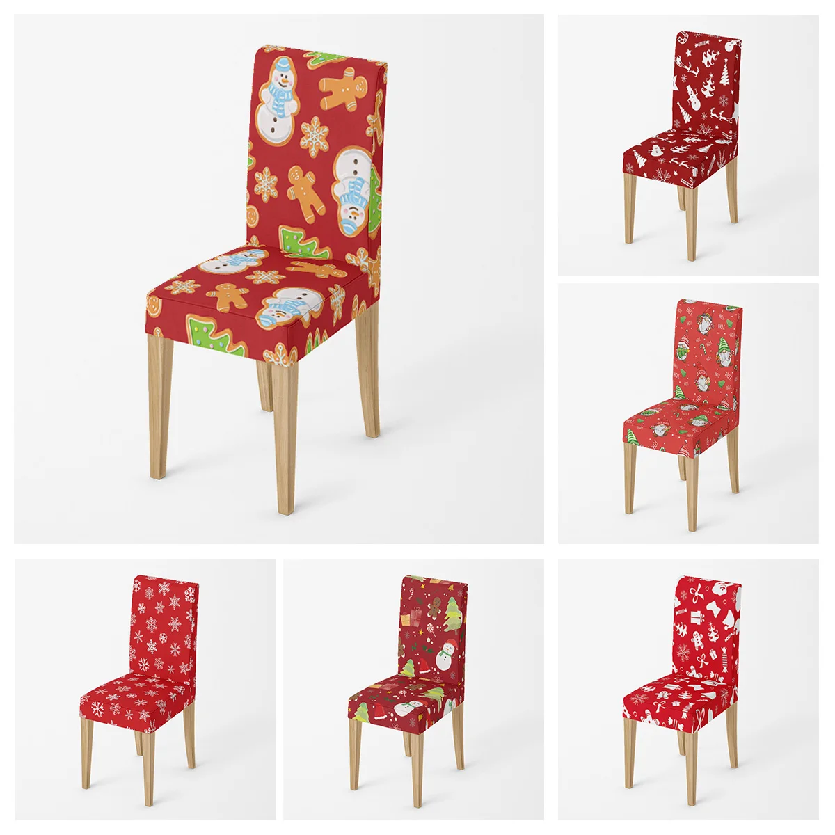 Home chair Covers kitchen adjustable dining elastic fabric chairs cover wedding Desk stretch back restaurant Merry Christmas
