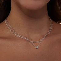 Diamond Necklaces for Women K Gold/Sterling Silver Choker Necklace Simple Gold Plated Jewelry Necklaces for Women Gifts 3