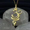 Breathe Gold-color Necklace Simple Smooth Spiritual Yoga Symbol Handmade Minimalist Necklace Thanksgiving Day Jewelry Gifts 1