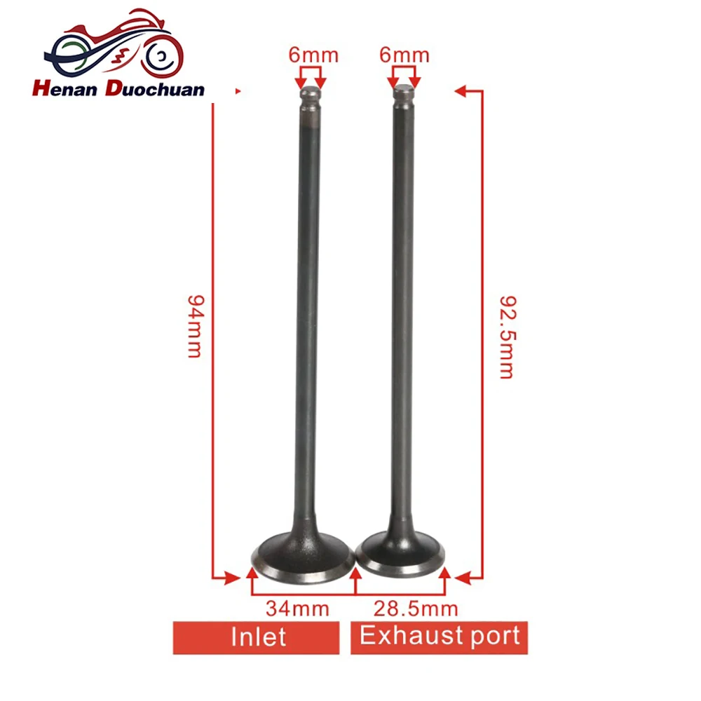 

6mm Inlet Outlet Input Output Intake Valve Exhaust Valve Stem For Yamaha XT225 Serow TT225 TW225E TW225 TTR225 XT TT TTR TW 225