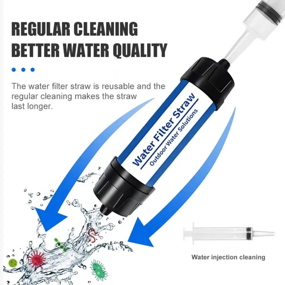 Mini Mini Water Filter Straw Straw Purifier Purification Water Filter Survival TUP Drinking Water Filtering Straw Camping