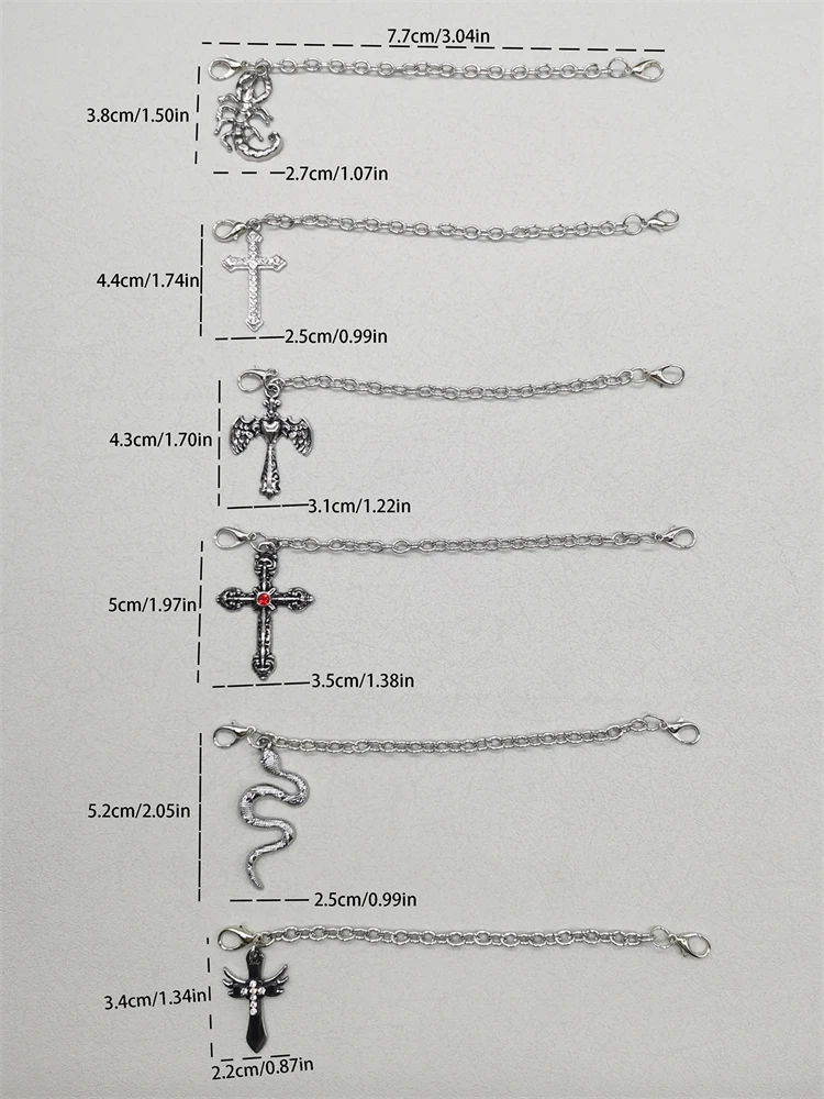 1 Stück Schlangen-Schuhkette DIY-Zubehör Glitzernde Kreuz-Schuhschnalle Dekorationen Skorpion-Schnürsenkelclip Abnehmbarer Flügel-Schnürsenkel-Charm – Detail 2