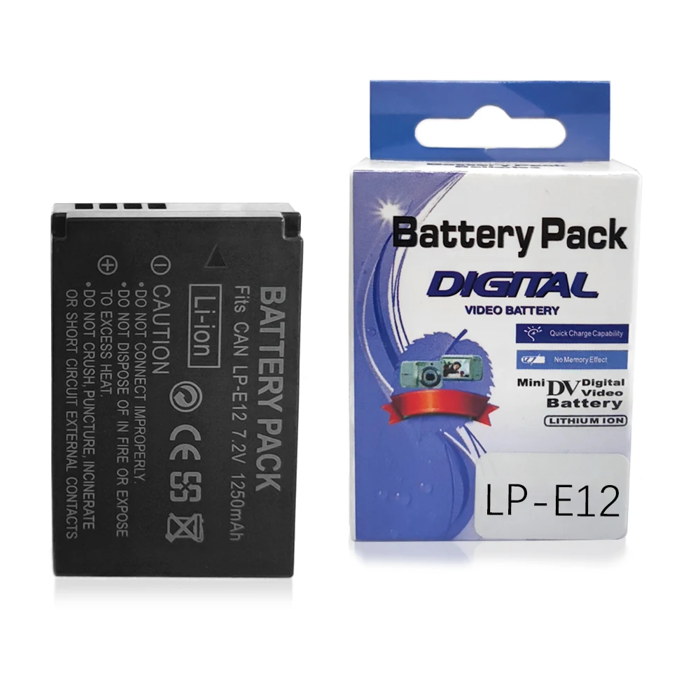LP-E12 LPE12 Battery For Canon EOS M50 Mark II, M200, M50