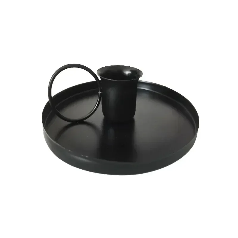 Portable Candle Holder Desktop Candlestick Adornment Metal Candlestick Taper Candle Holder With Handle Home Wedding Decorations candle holders