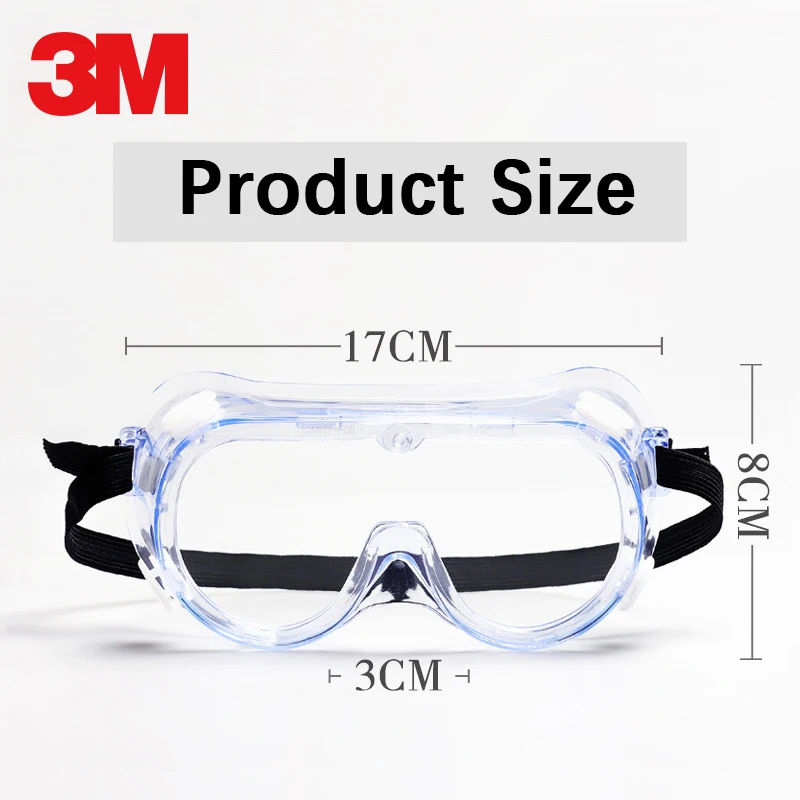 3M 1621 Safety Goggle Anti Splash Dust Proof Work Lab Eyewear Eye Protection Industrial Research Safety Glasses Clear Lens protective goggles protective glasses