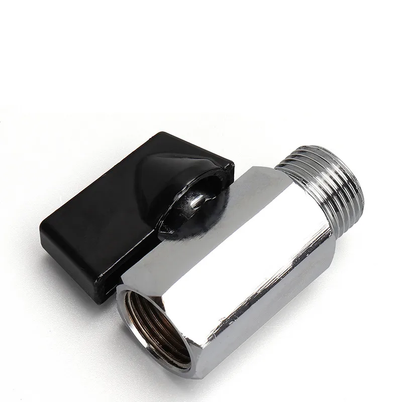 1/8" 1/4" 3/8" 1/2" BSP Threaded Black Mini Valve Male To Female Air Compressor Water Gas Oil Shut Off Valve Brass Ball Valve